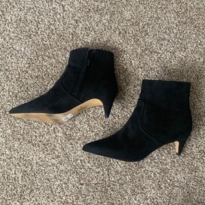 Express Black Suede Booties - Women’s Size 8.5